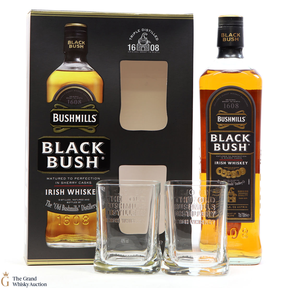 Bushmills - Black Bush & Glasses