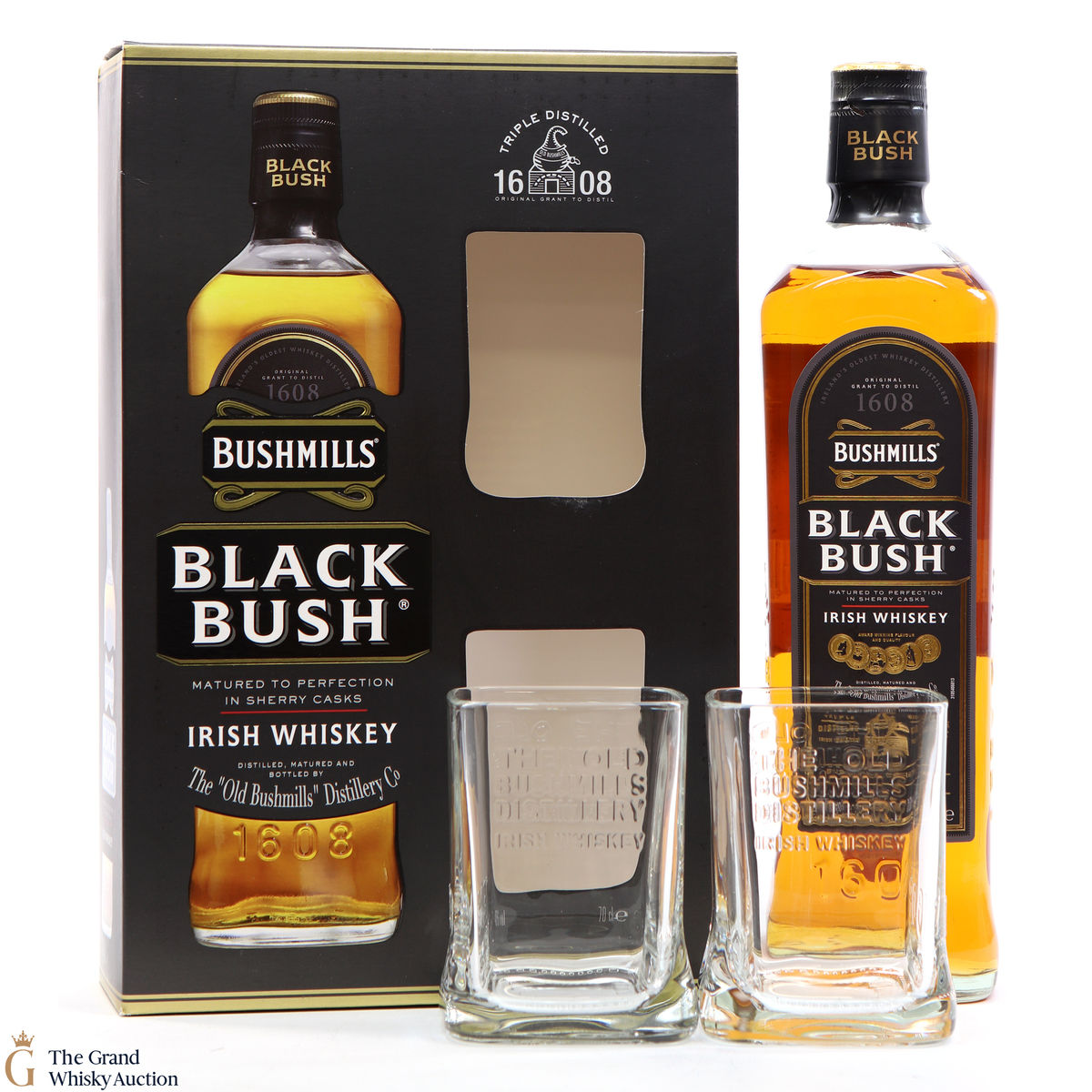 Bushmills - Black Bush & Glasses