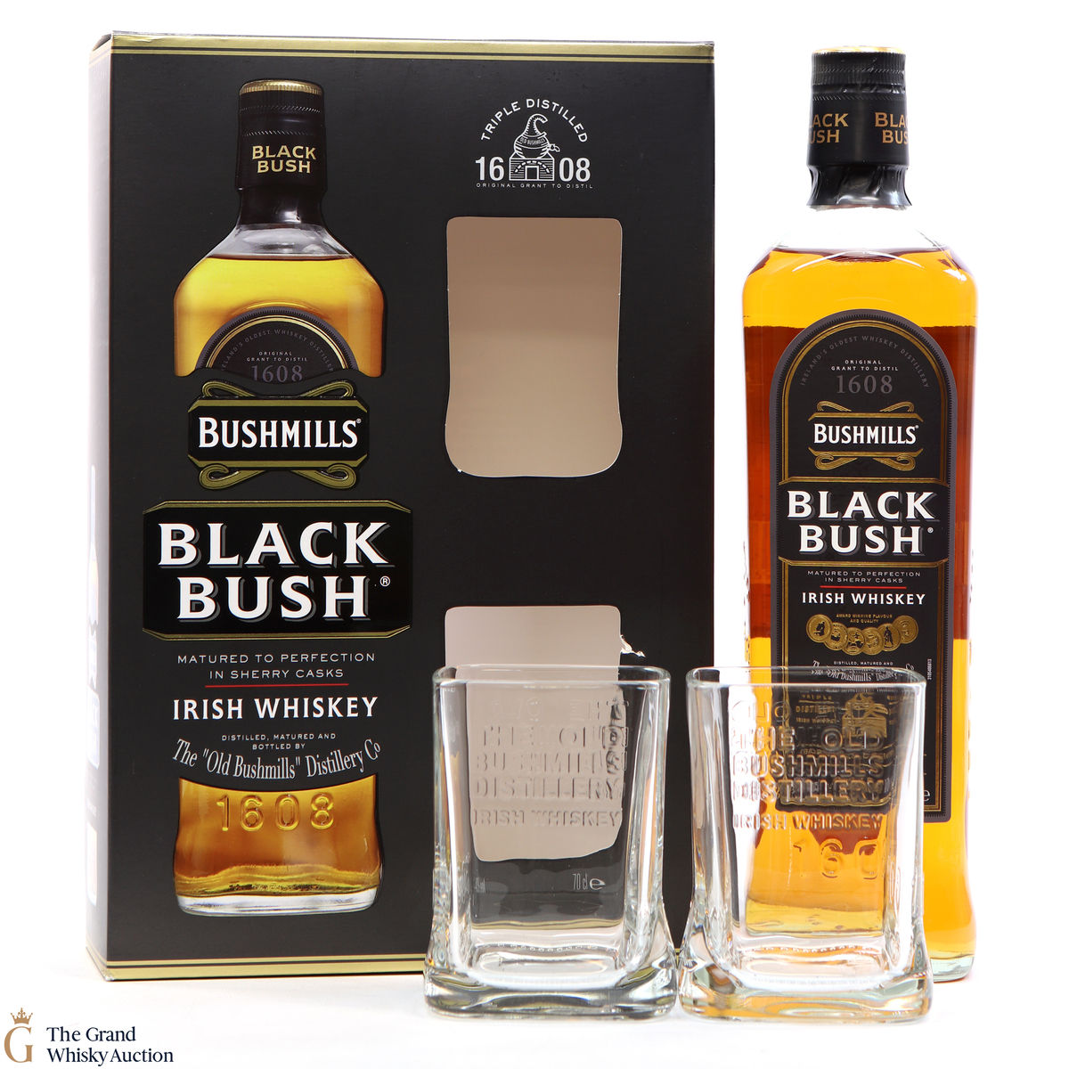 Bushmills - Black Bush & Glasses