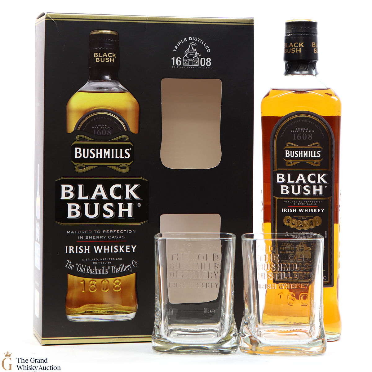 Bushmills - Black Bush & Glasses