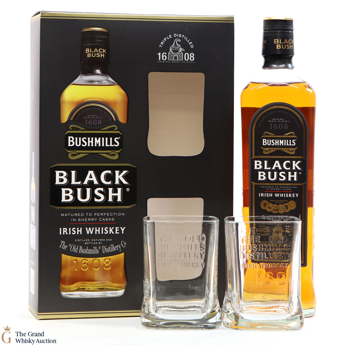 Bushmills - Black Bush & Glasses