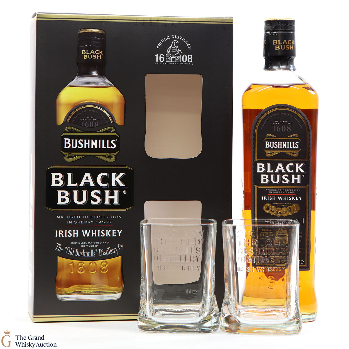Bushmills - Black Bush & Glasses