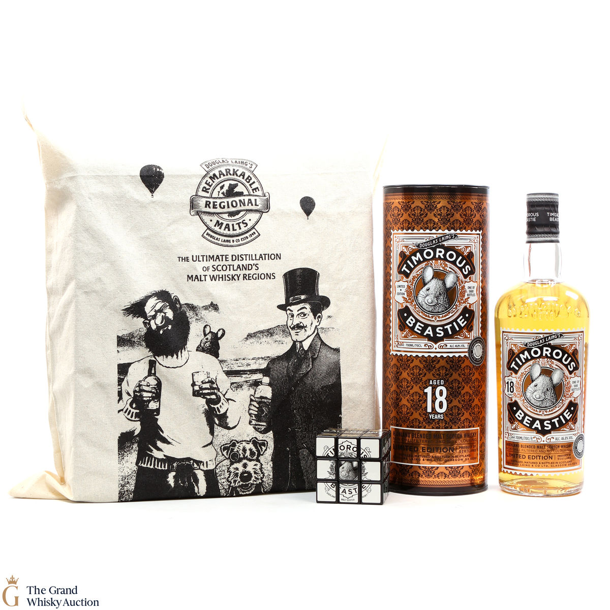 Timorous Beastie  -18 Year Old - Douglas Laing - Rubiks Cube & Bag