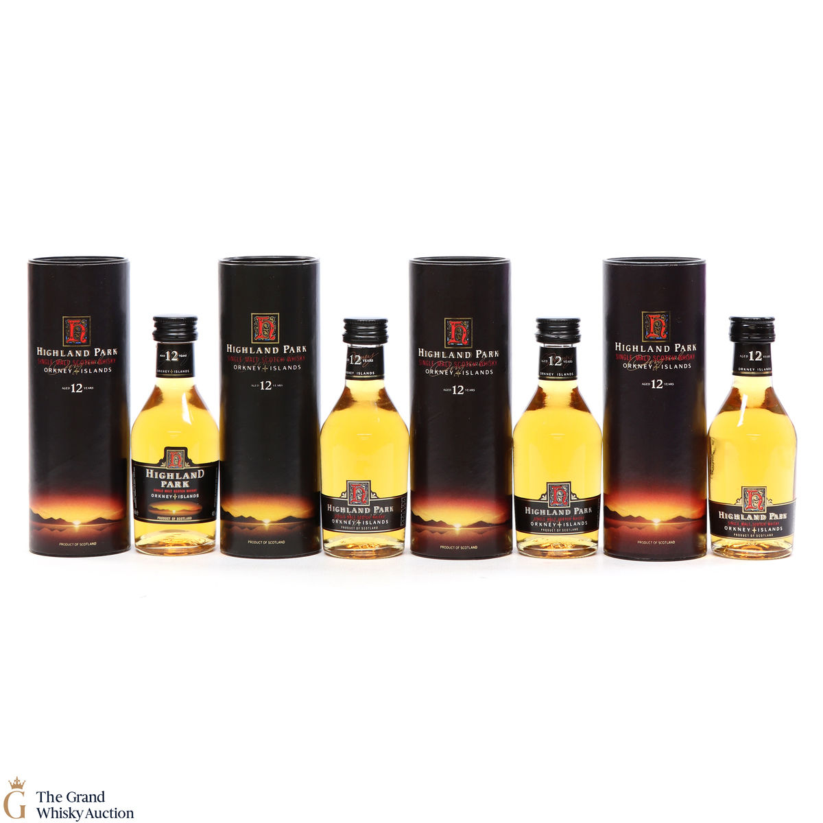 Highland Park - 12 Year Old (Old Style) 4 x 5cl Minis