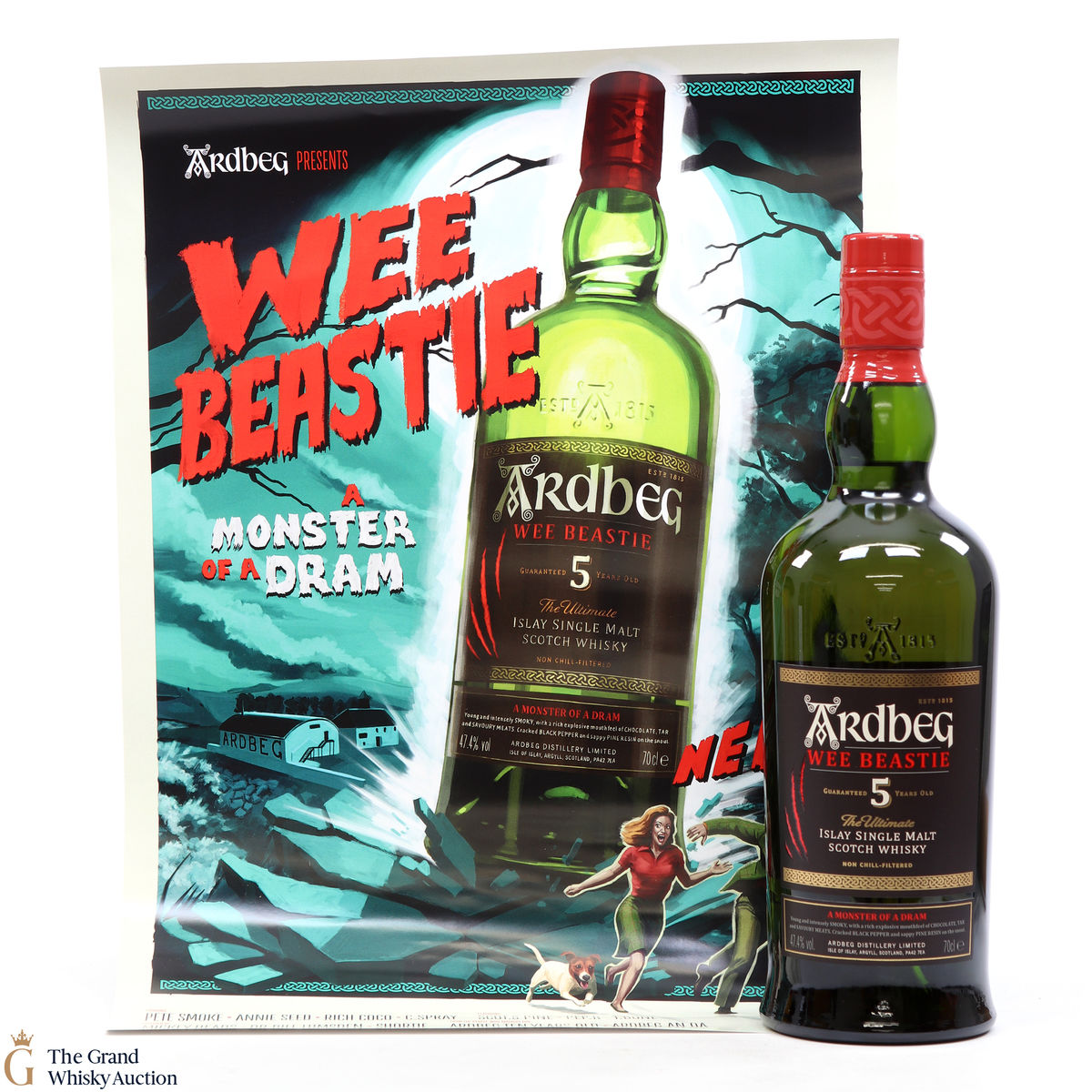 Ardbeg - 5 Year Old Guaranteed Wee Beastie 2020 + Poster