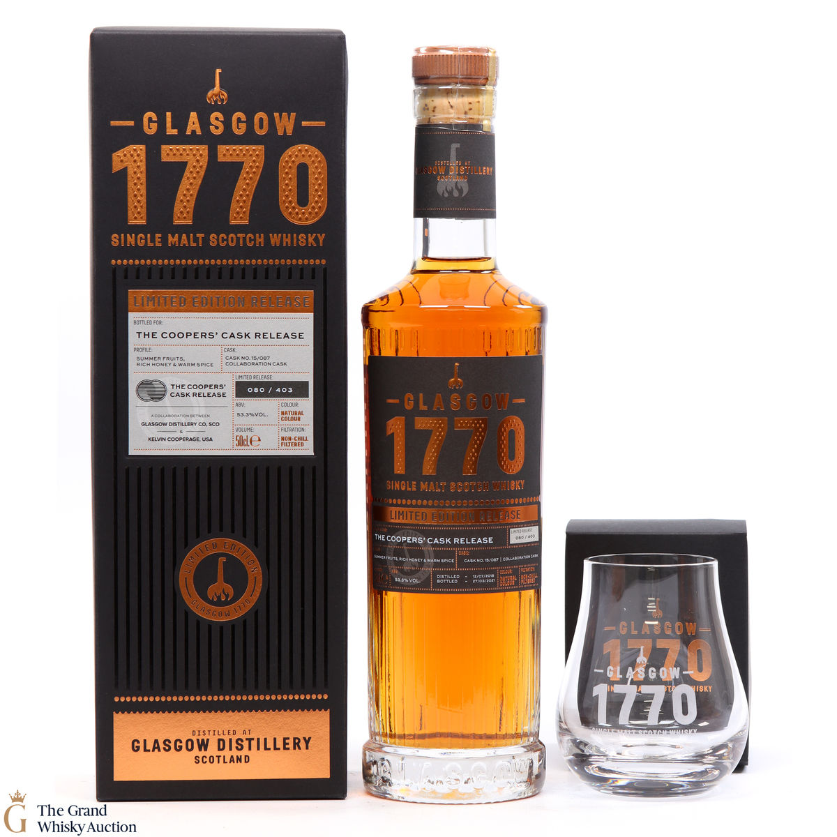 Glasgow - 1770 Coopers' Cask Release & Glass - Limited Edition