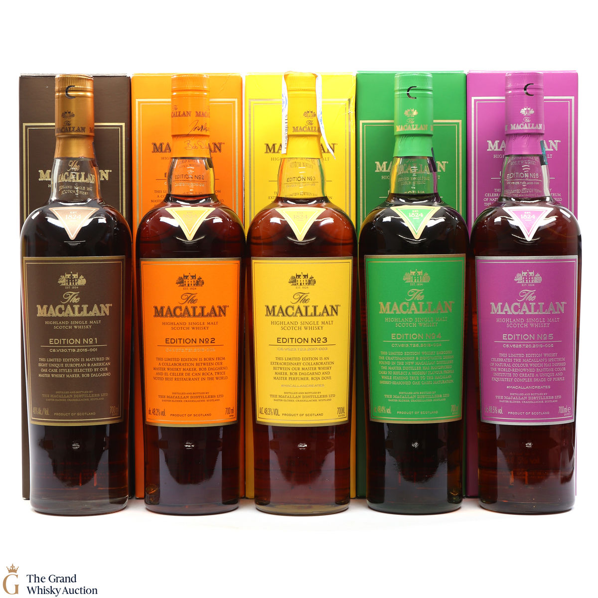 Macallan - Edition 1,2,3,4,5 (5x70cl)