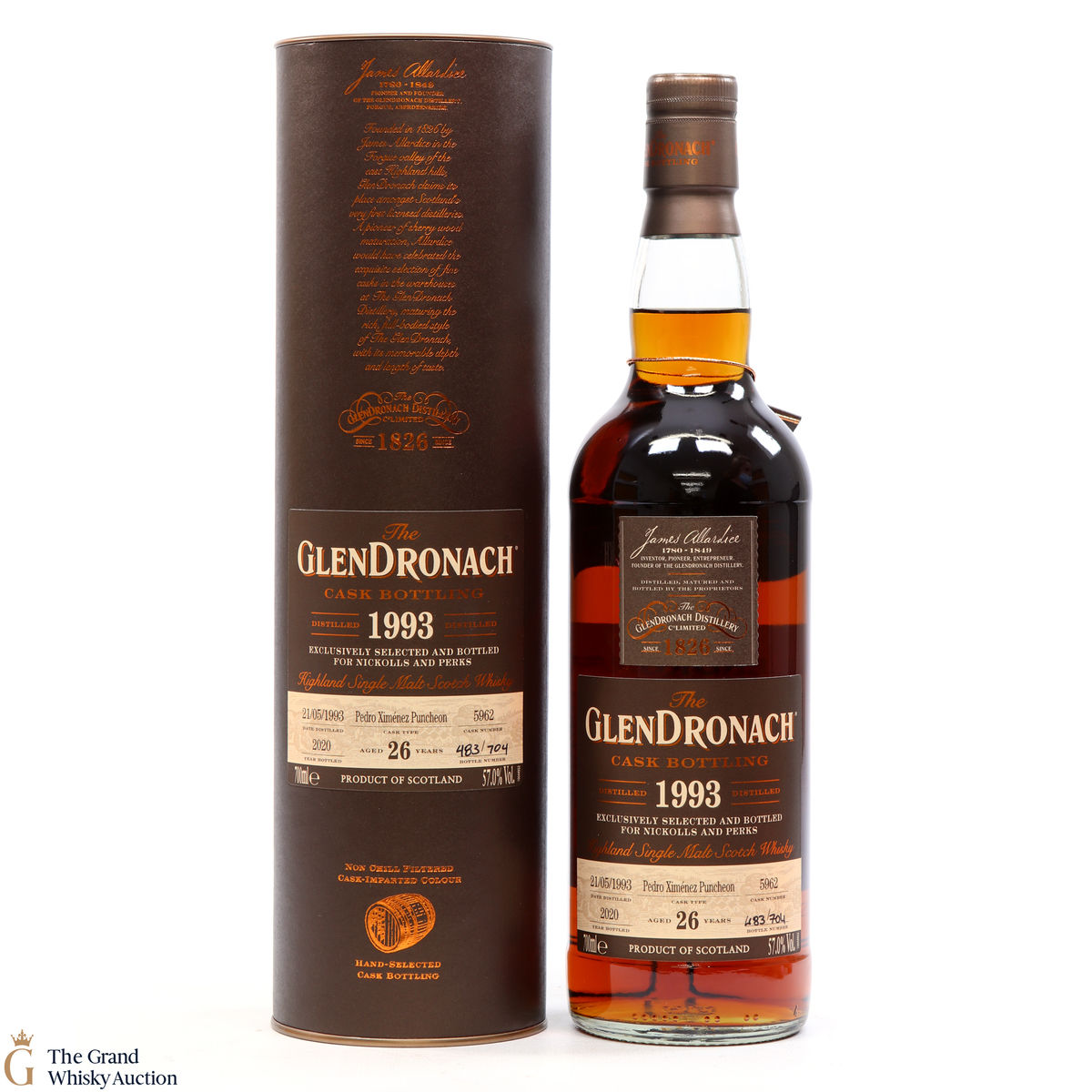 Glendronach - 26 Year Old - 1993 Single Cask #5962 - Nickolls & Perks