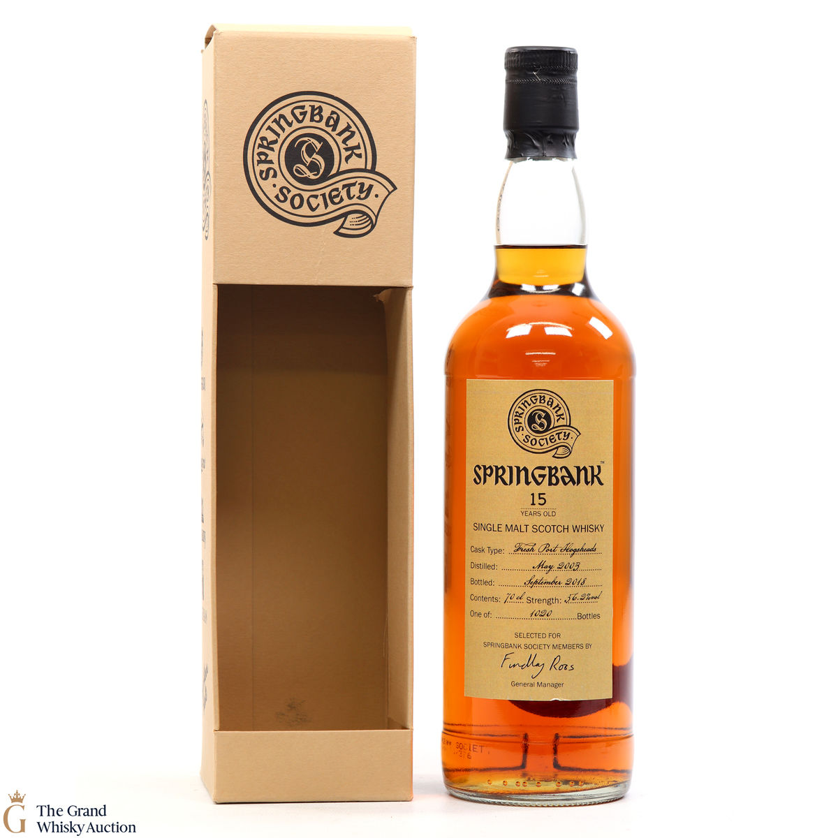 Springbank - 15 Year Old Frest Port Hogshead 2003 Society Bottling
