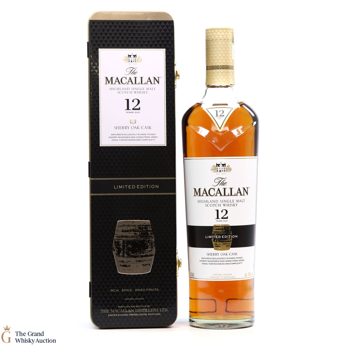 Macallan - 12 Year Old - Sherry Oak  - Limited Edition Tin