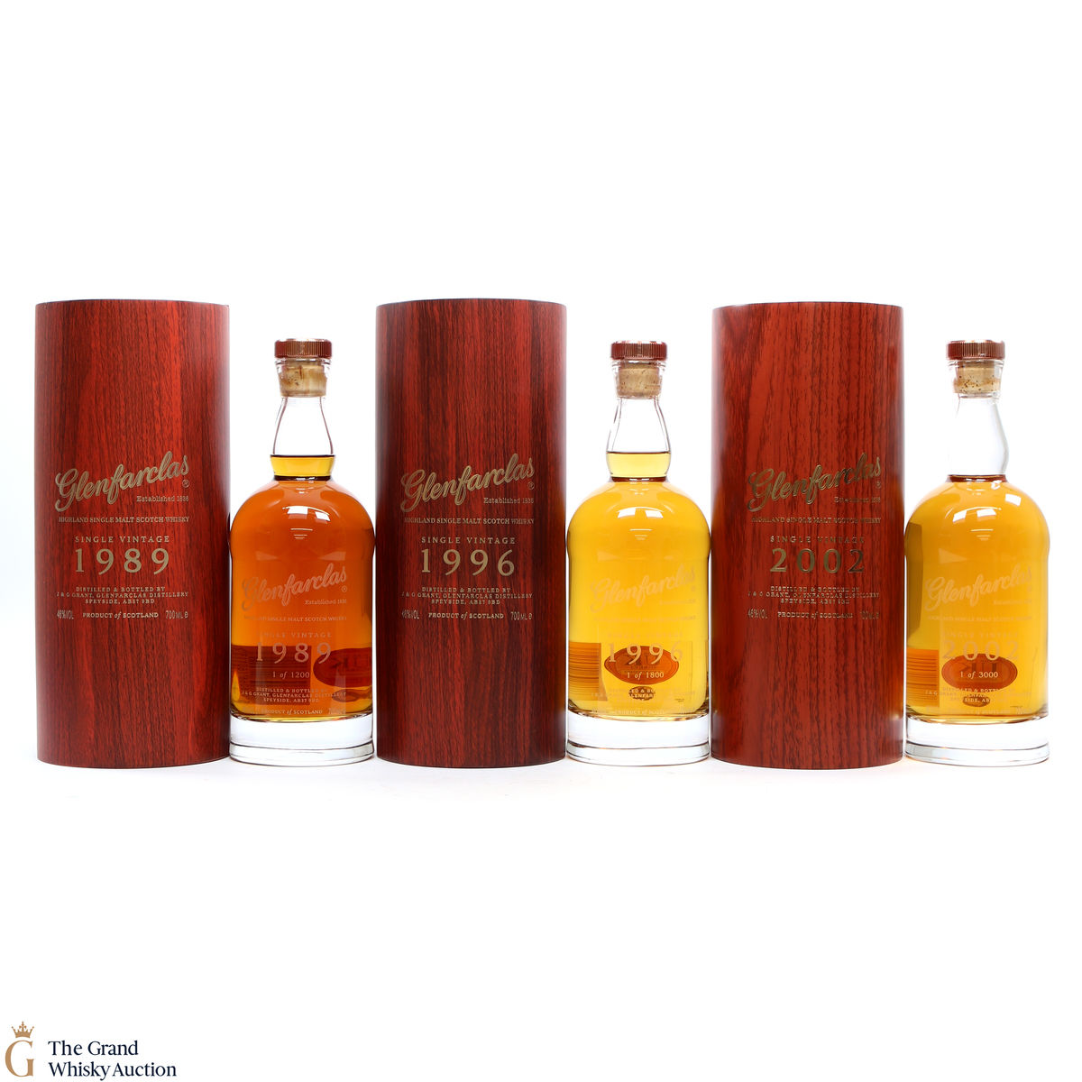 Glenfarclas - Single Vintage Trilogy - 1989, 1996 + 2002 (3 x 70cl)