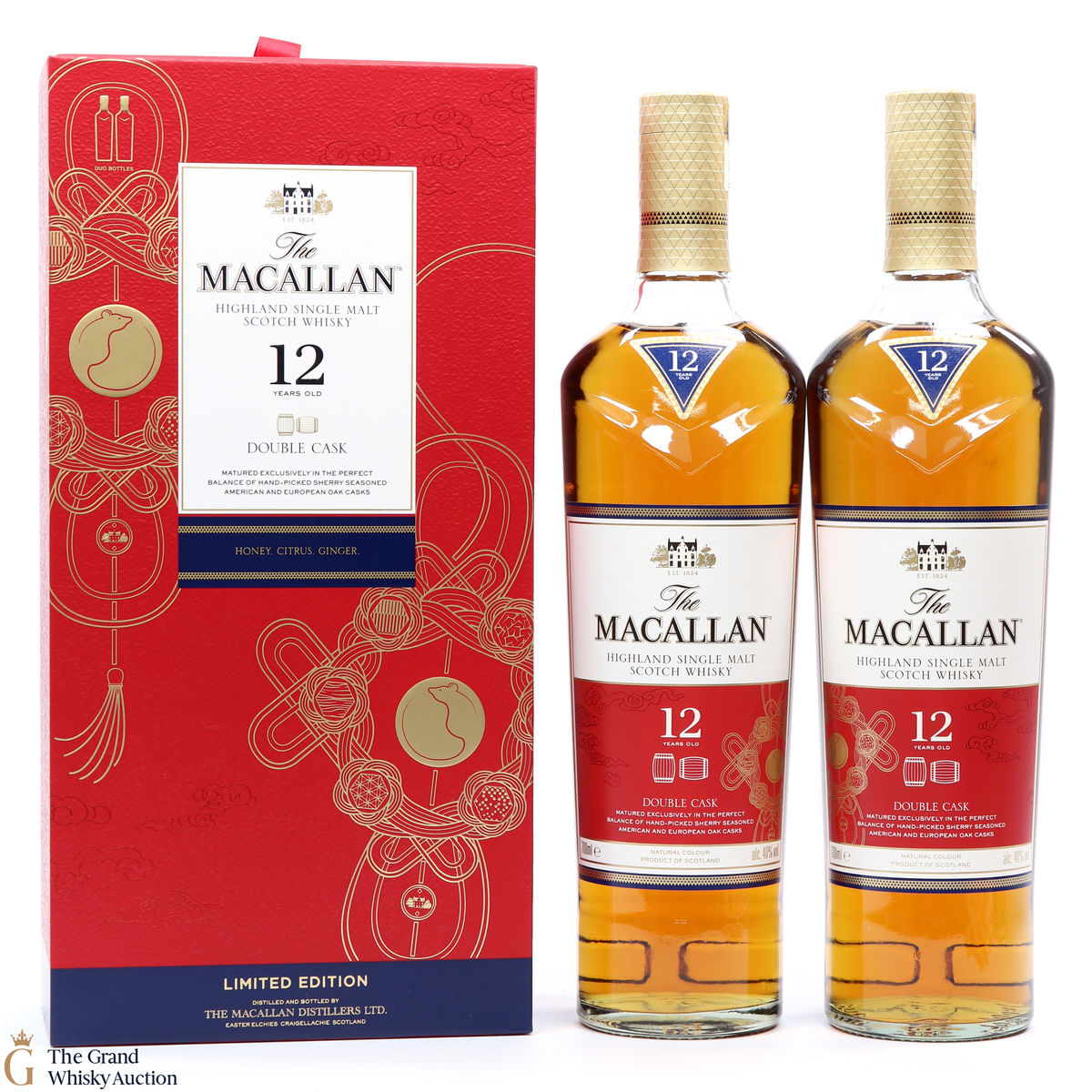 Macallan - 12 Year Old - Double Cask - Year of the Rat (2 x 70cl) 