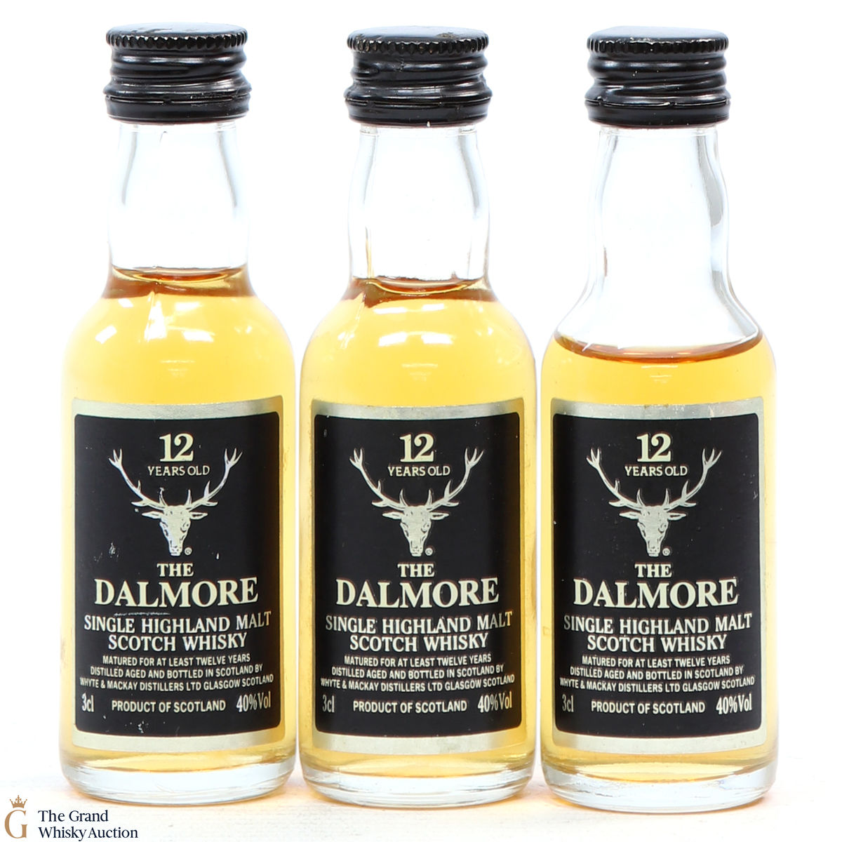 3 x Dalmore 12 Year Old - Minatures 