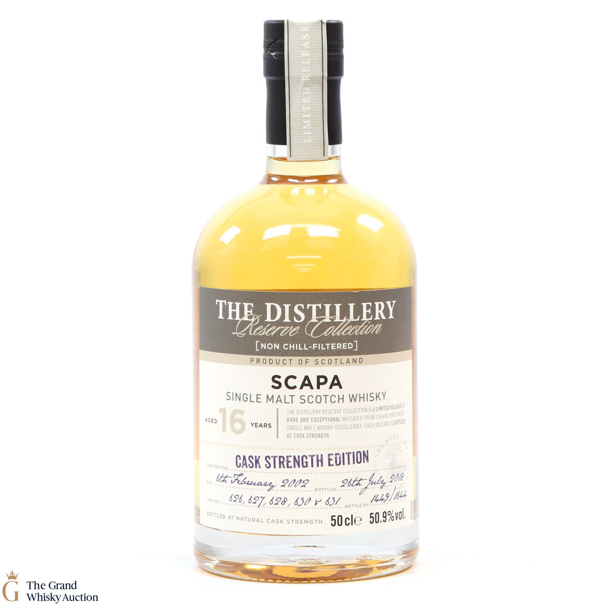 Scapa - 16 Year Old 2002 - Casks #626, 627, 628, 630 and 631.