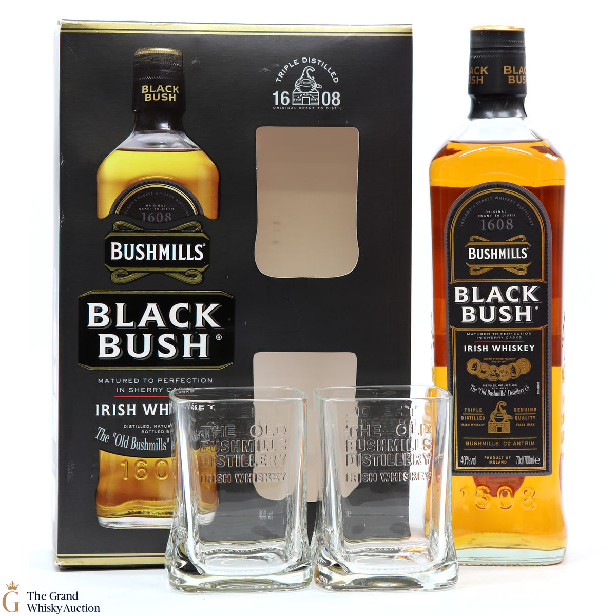Bushmills - Black Bush & Glasses