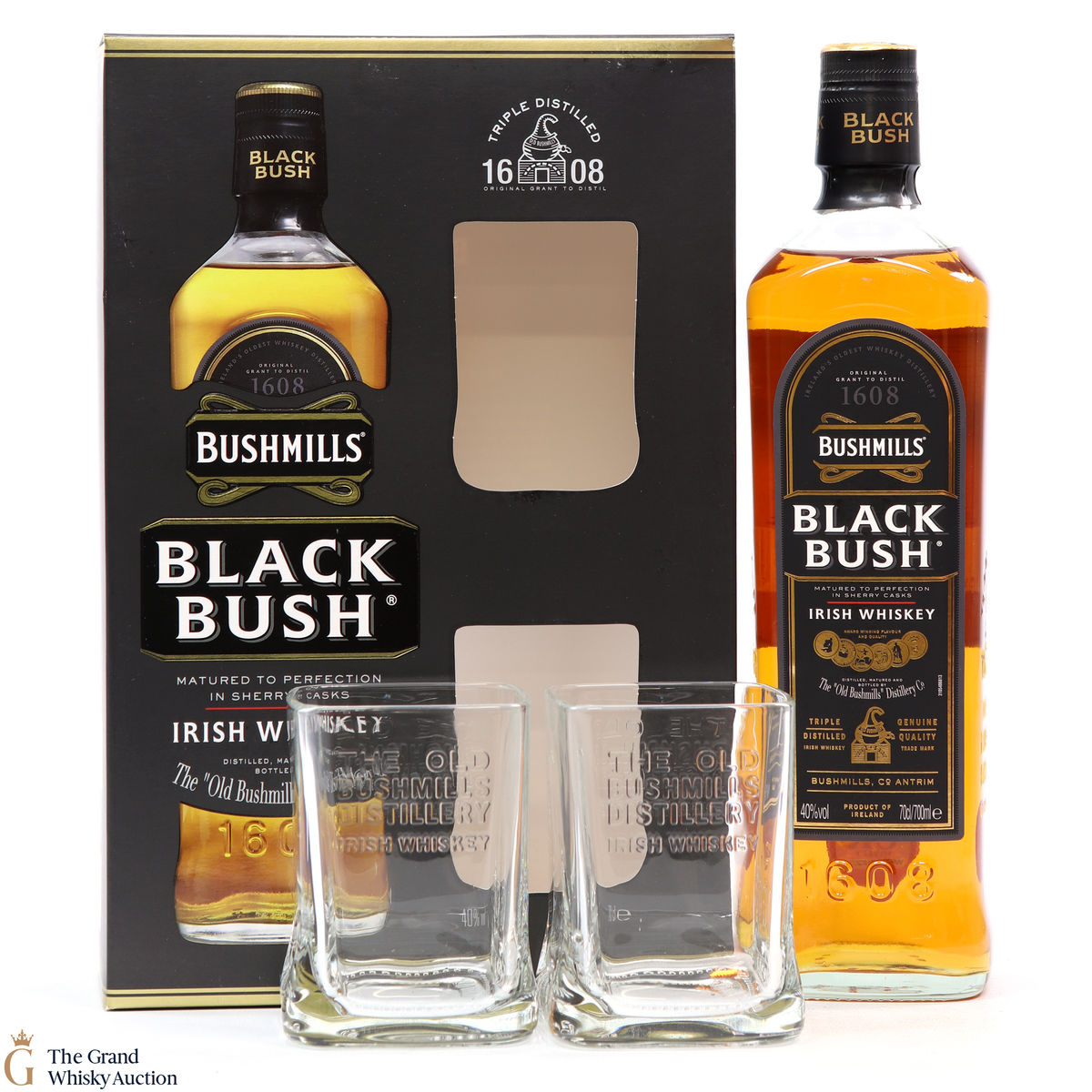 Bushmills - Black Bush & Glasses
