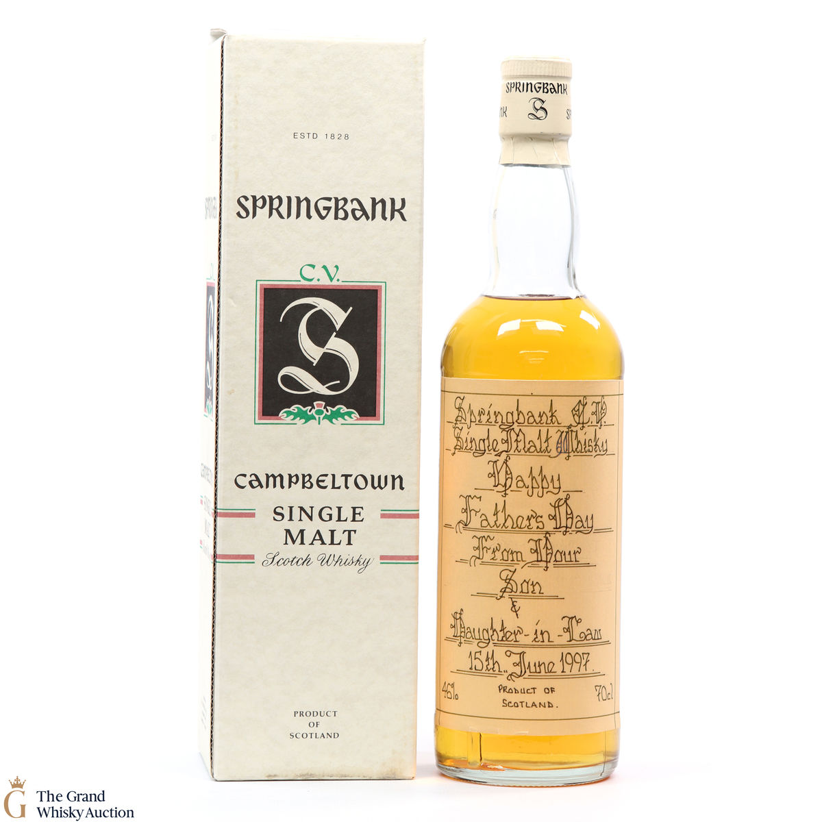 Springbank - C.V. - Personalised Father's Day Label