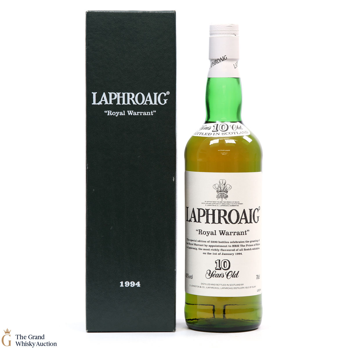 Laphroaig - 10 Year Old - 1994 Royal Warrant 