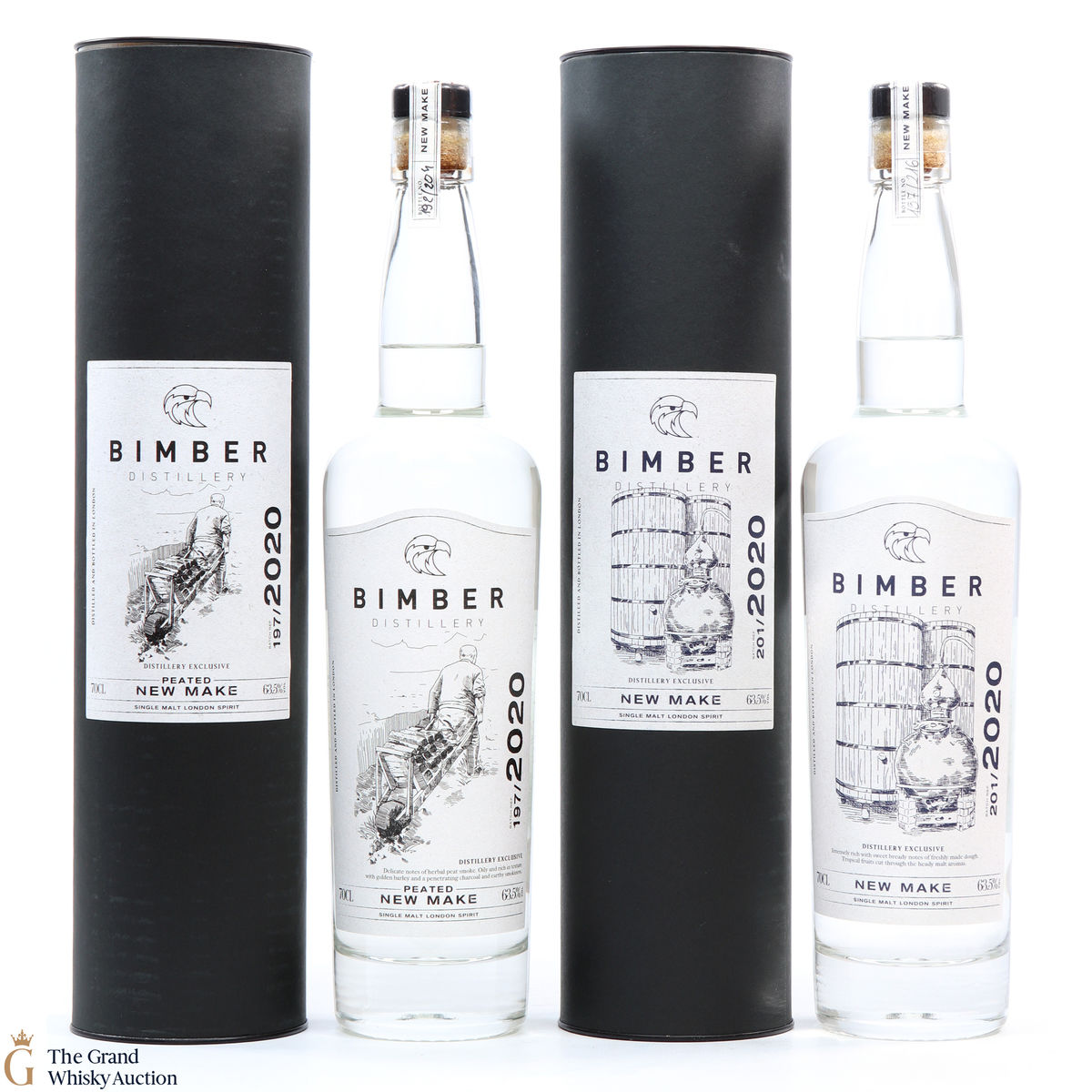 Bimber - New Make - Peated 197/2020 & 201/2020 (2 x 70cl)