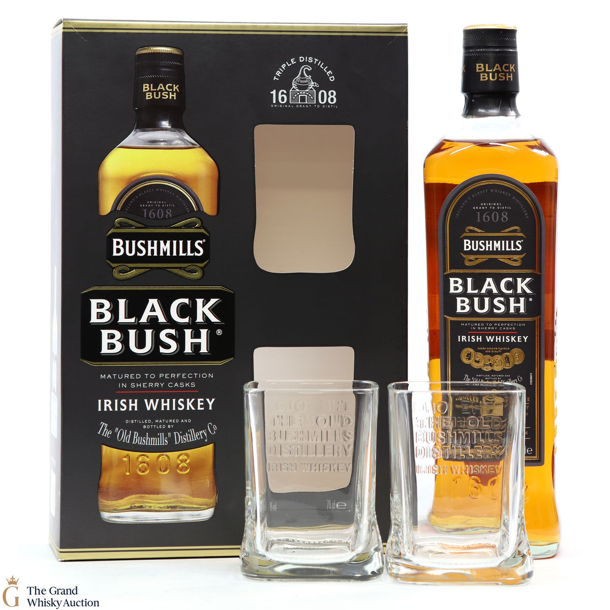 Bushmills - Black Bush & Glasses