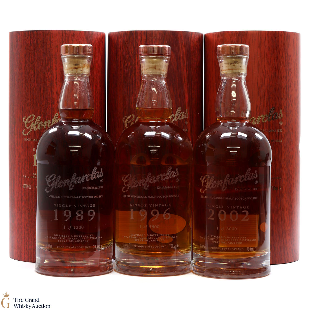 Glenfarclas - Single Vintage Trilogy - 1989, 1996 + 2002 (3 x 70cl)