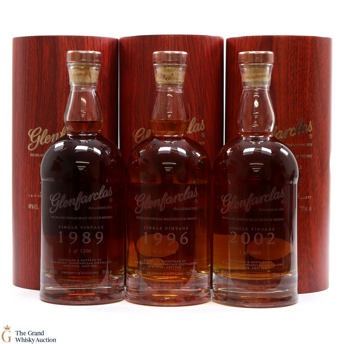 Glenfarclas - Single Vintage Trilogy - 1989, 1996 + 2002 (3 x 70cl)