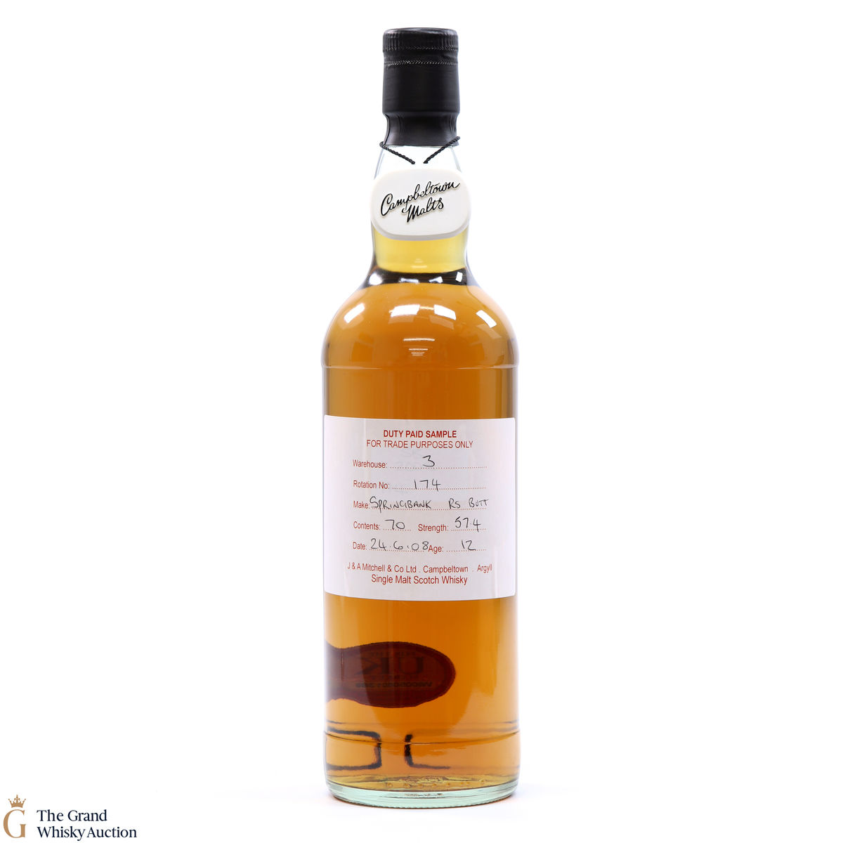 Springbank - 12 Year Old - 2008 Duty Paid Sample - Bottled 2021