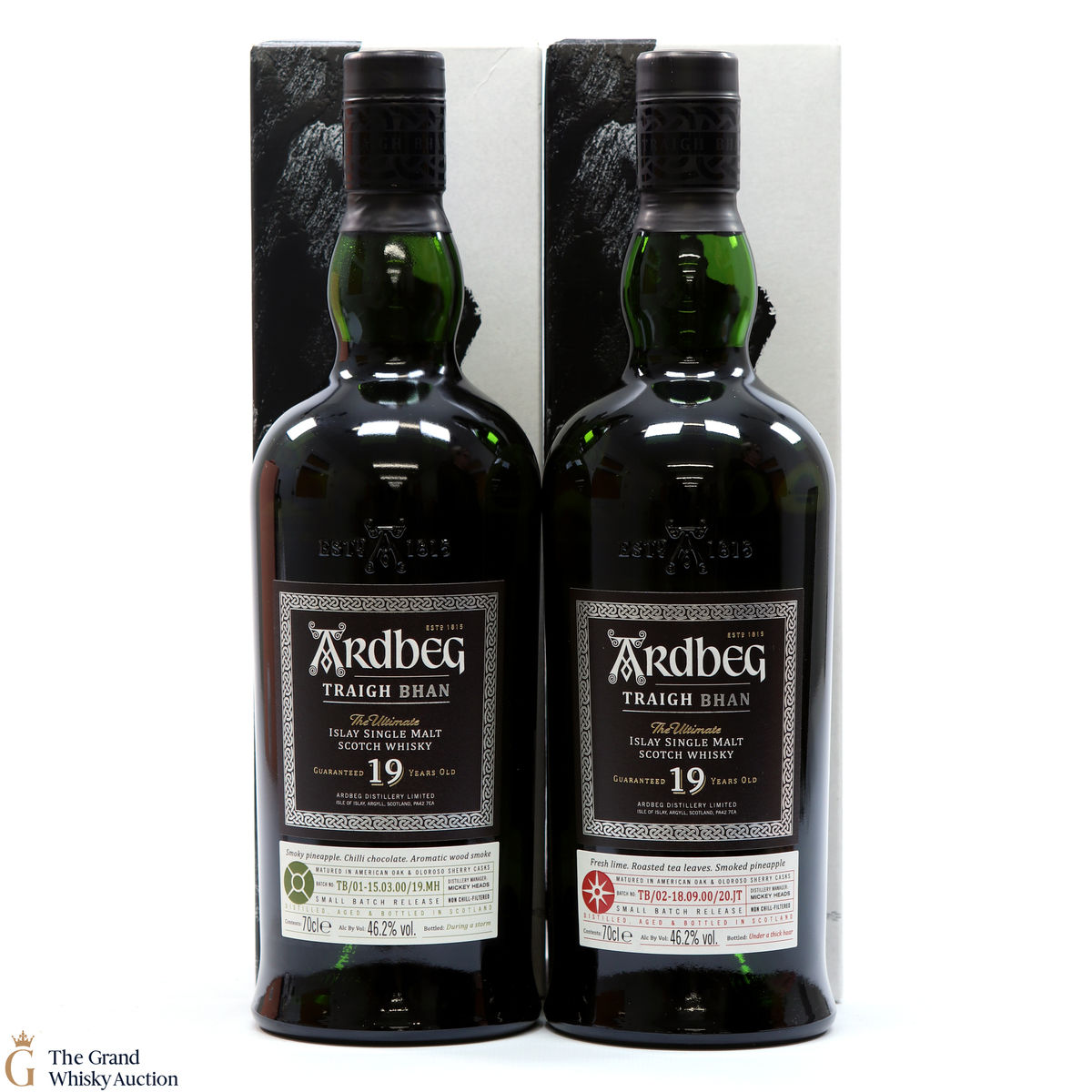 Ardbeg - 19 Year Old - Traigh Bhan  - Batch 1 + 2 (2 x 70cl)
