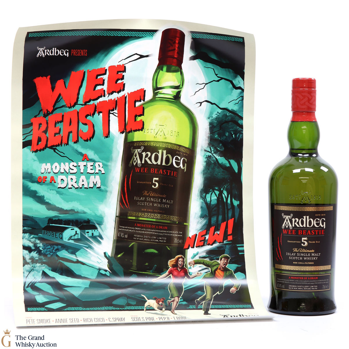 Ardbeg - 5 Year Old Guaranteed Wee Beastie 2020 + Poster