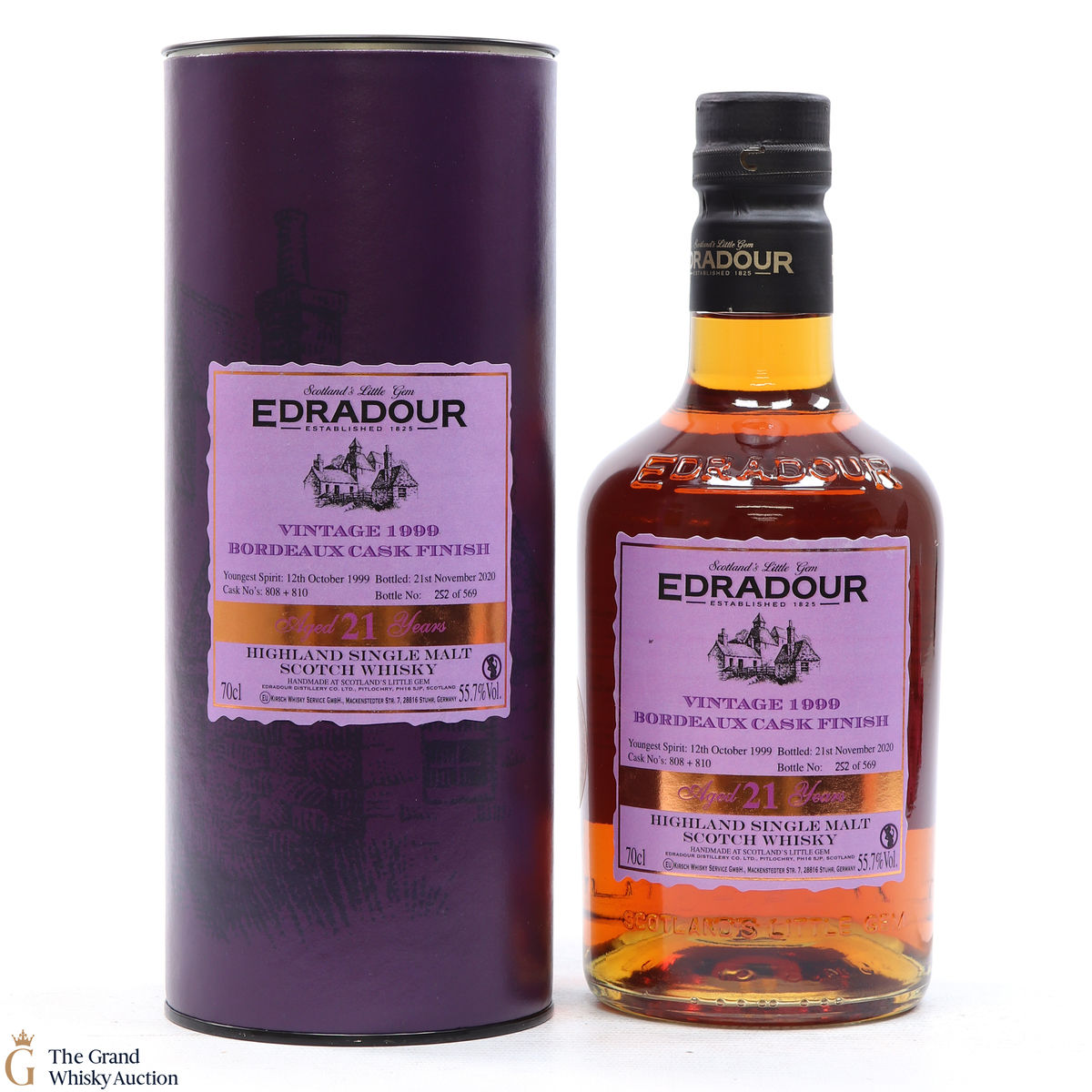 Edradour - 21 Year Old 1999 Single Bordeaux Cask Finish #808 & #810