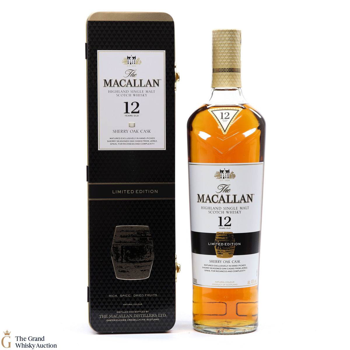 Macallan - 12 Year Old - Sherry Oak  - Limited Edition Tin
