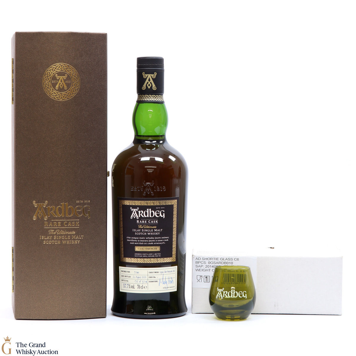 Ardbeg - 9 Year Old Rare Cask #1 + 6 x Ardbeg Glasses