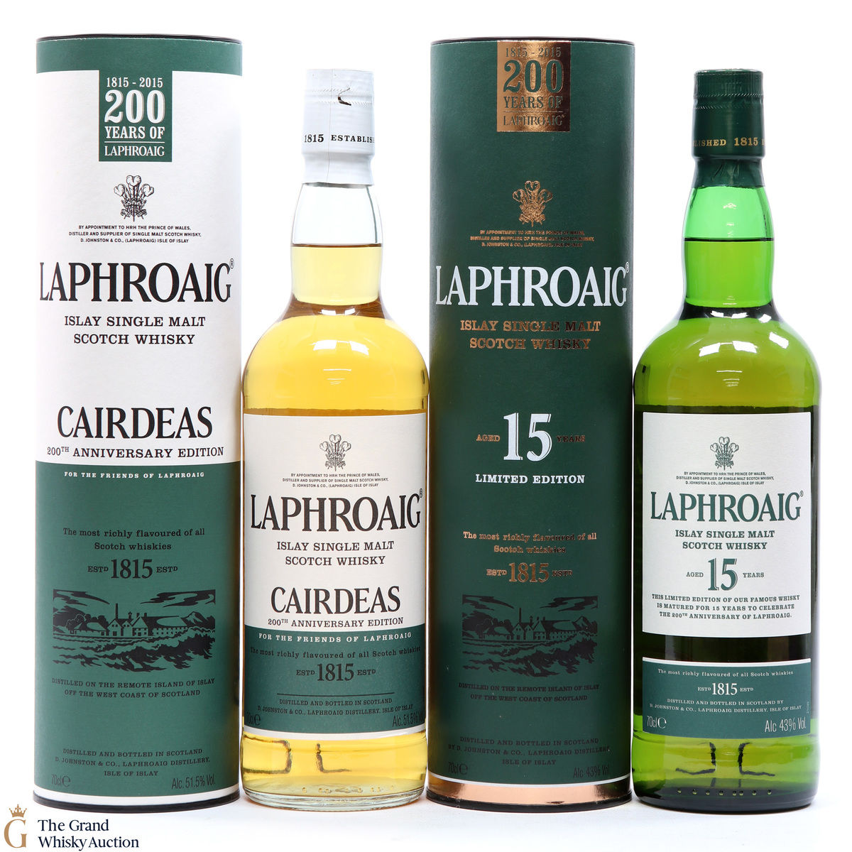 Laphroaig - 15 Year Old - 200th Anniversary Limited Edition Edition & Cairdeas 2x70cl