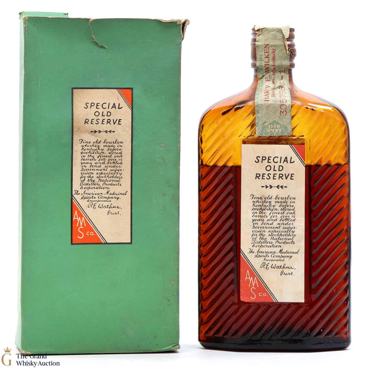 AMS Co. - 15 Year Old - Special Old Reserve Distilled 1916