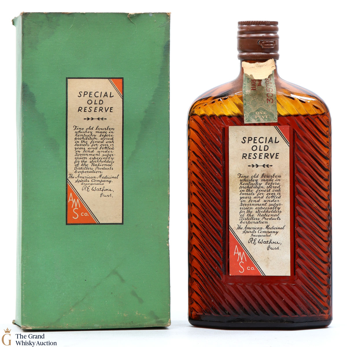 AMS Co. - 15 Year Old - Special Old Reserve Distilled 1916