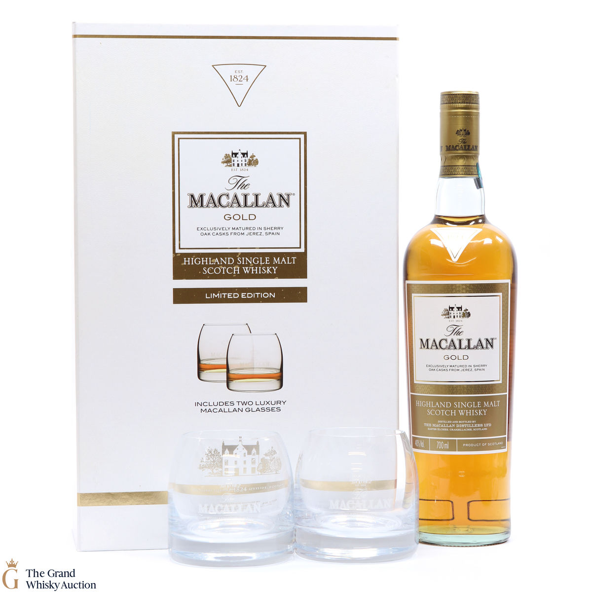 Macallan - The 1824 Series - Gold - Limited Edition with 2x Glasses