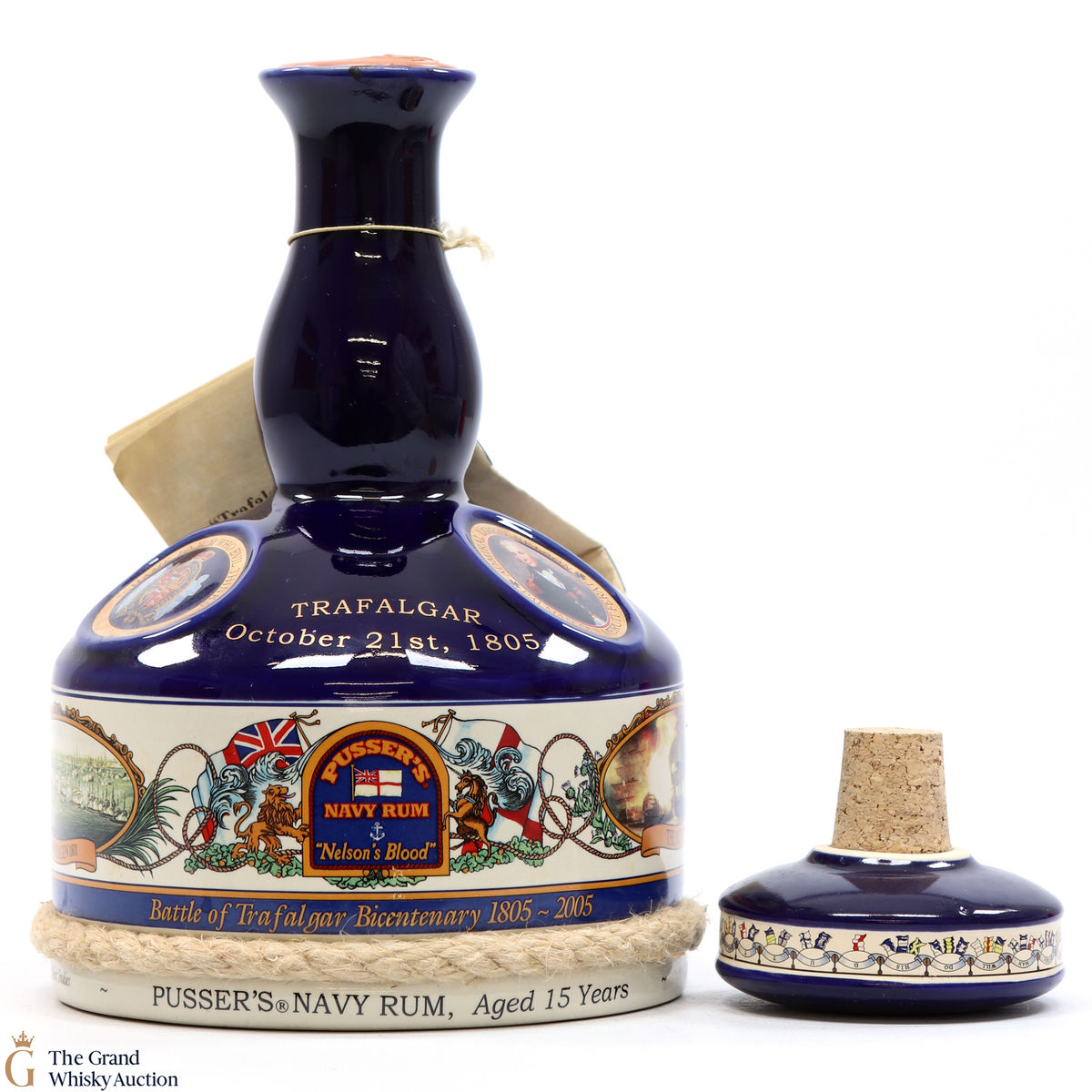Pusser's - 15 Year Old Navy Rum Ship's Decanter Trafalgar Bicentenary 1805 - 2005 1L