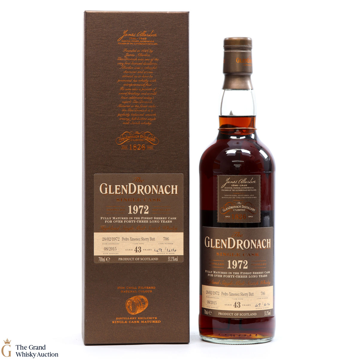 Glendronach - 43 Year Old 1972 - Single Cask #706