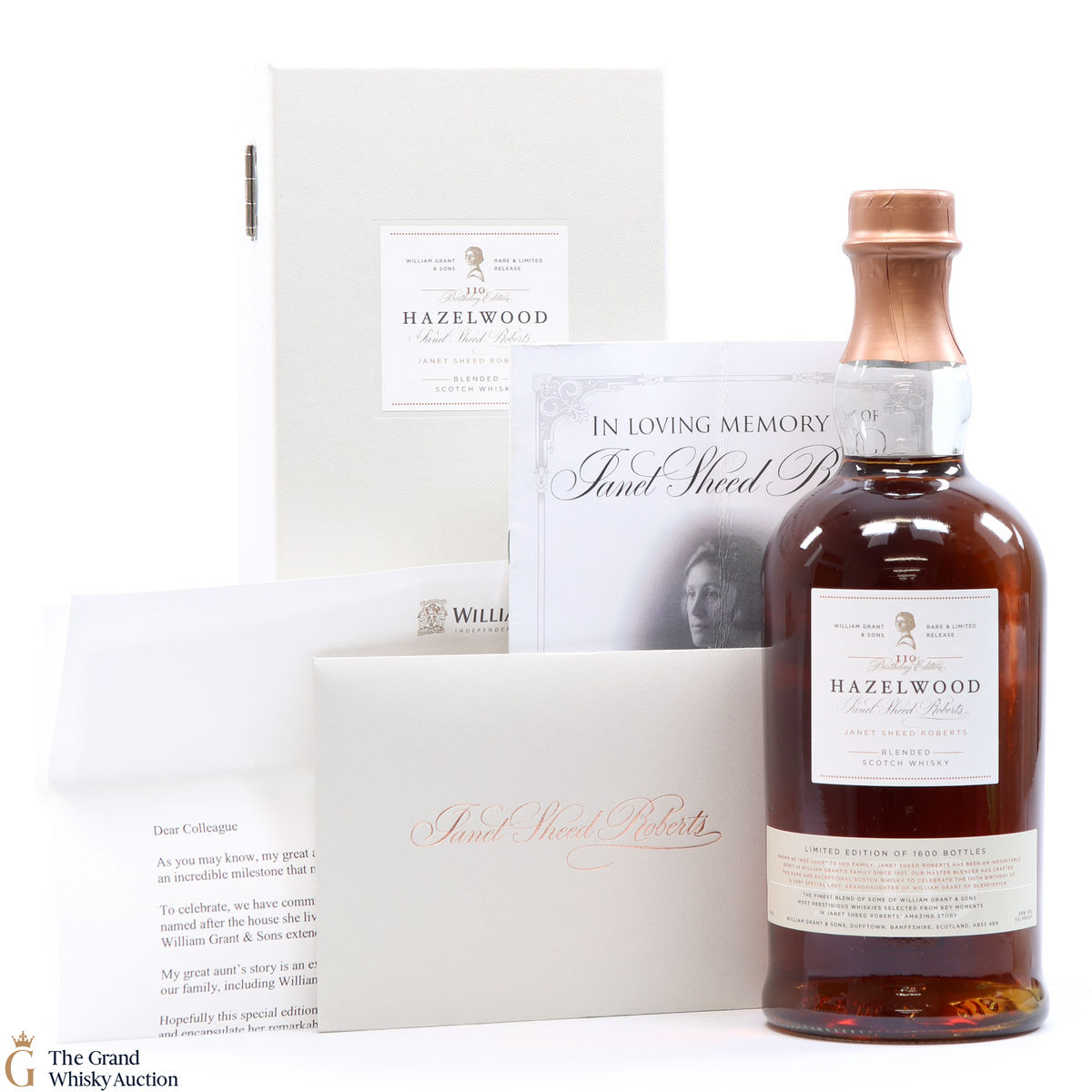 Hazelwood - Blended Whisky - 110th birthday of Janet Sheed Roberts