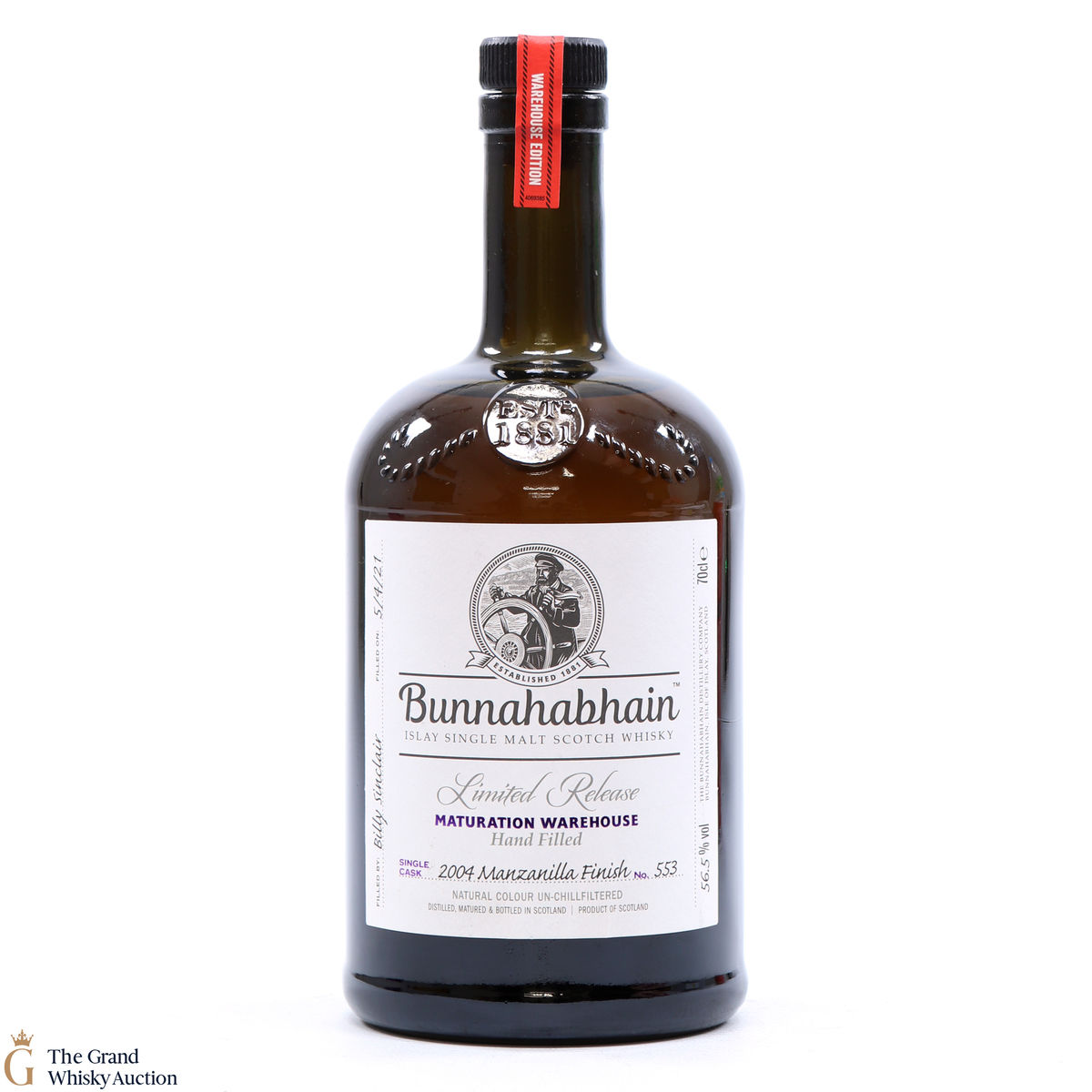 Bunnahabhain - 2004 Manzanilla Finish #553 - Hand Fill