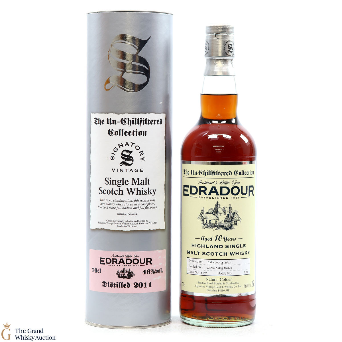 Edradour - 10 Year Old - 2011 Single Cask #187 - Signatory