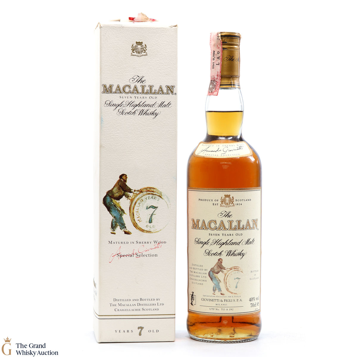 Macallan - 7 Year Old - Giovinetti Selection 1990s