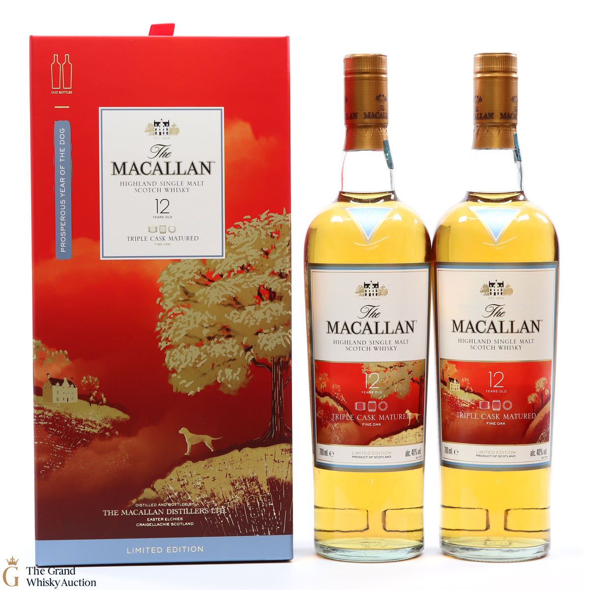 Macallan - 12 Year Old - Fine Oak - Year of the Dog (2 x 70cl)