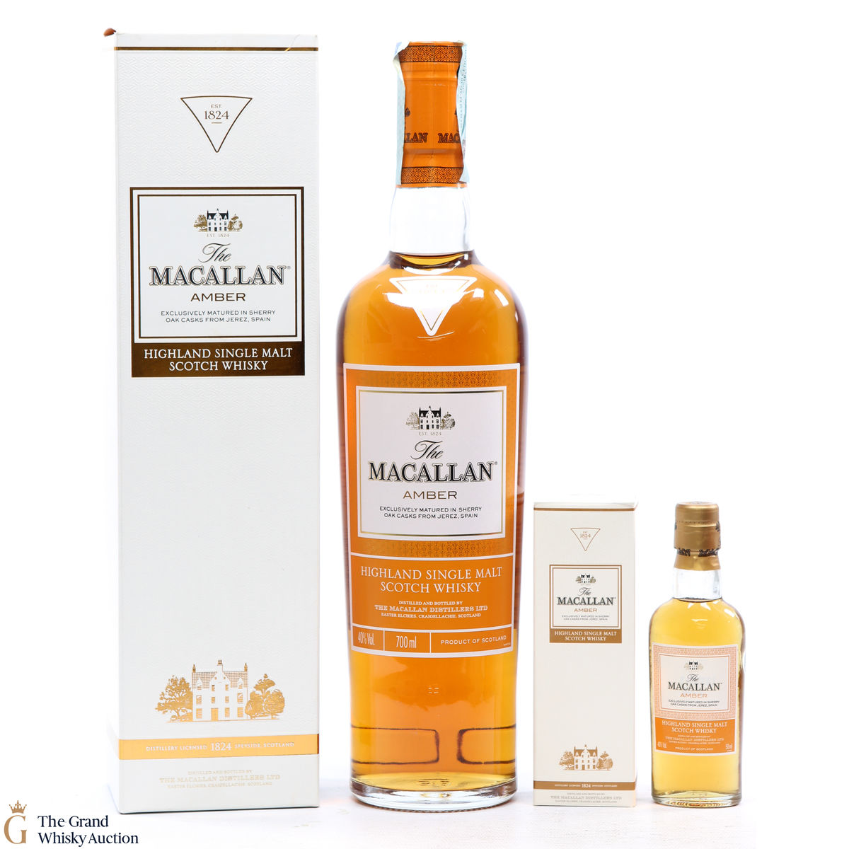 Macallan - The 1824 Series - Amber (1x70cl & 1x5cl)