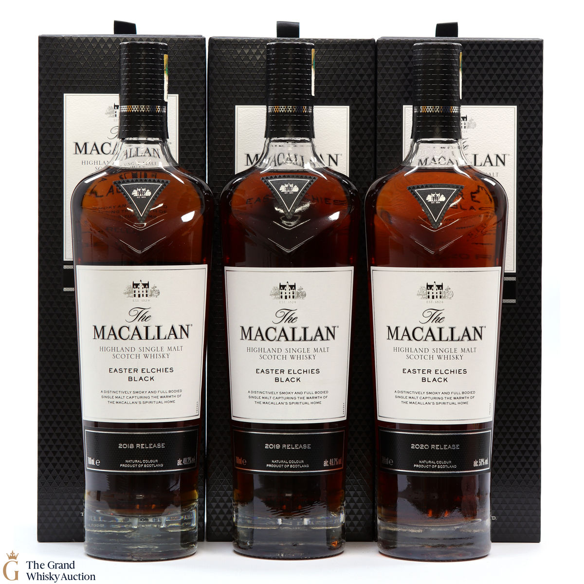 Macallan - Easter Elchies Black - 2018, 2019 & 2020 (3 x 70cl)