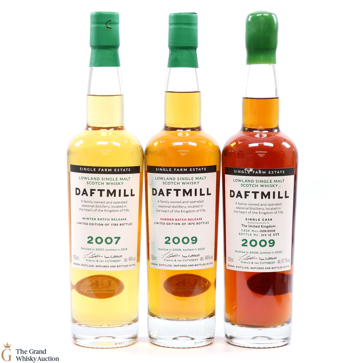 Daftmill - 2009 Single Cask #029/2009 - UK Exclusive 2020, 2007 Winter Batch & 2009 Summer