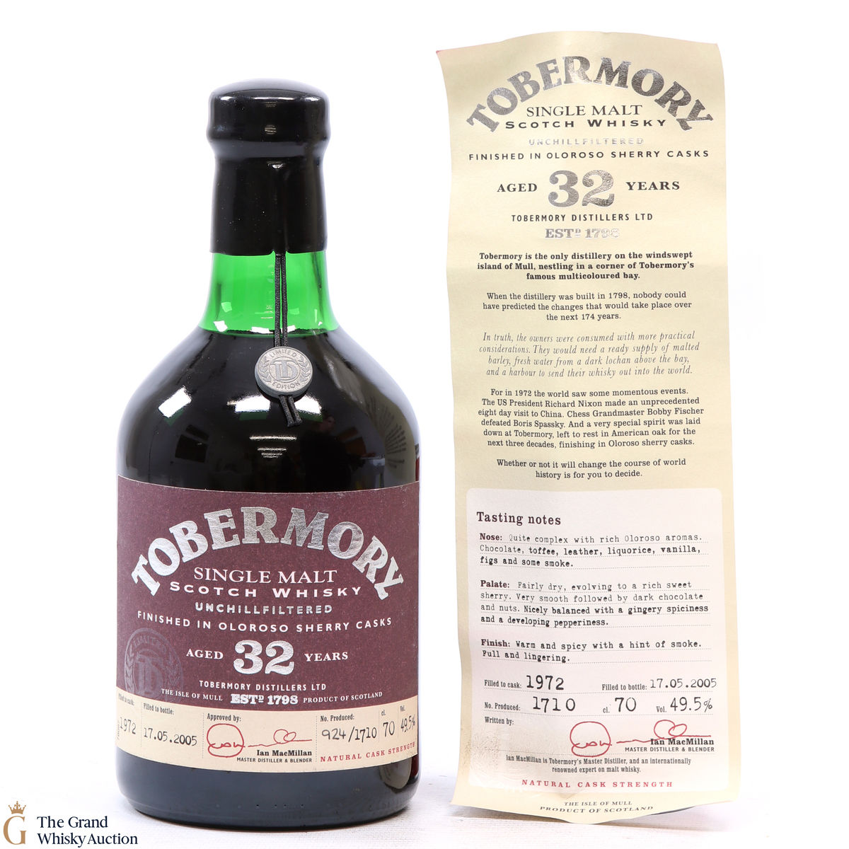 Tobermory - 32 Year Old (1972) - Oloroso Sherry 
