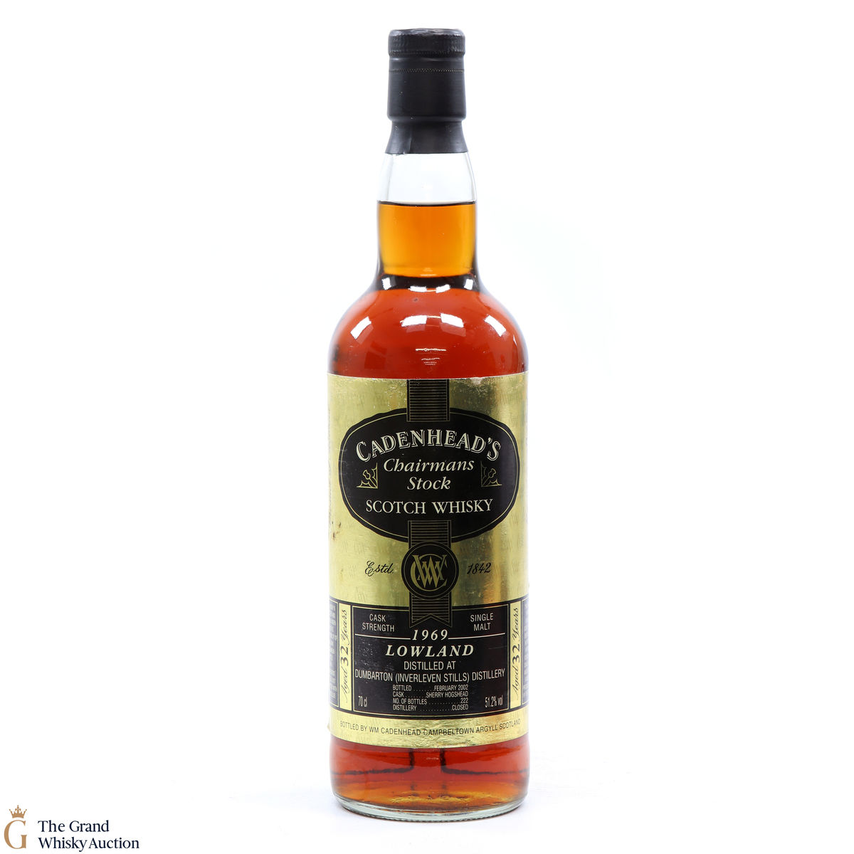 Dumbarton Inverleven - 32 Year Old 1969 Cadenhead's Chairmans Stock Cask Strength