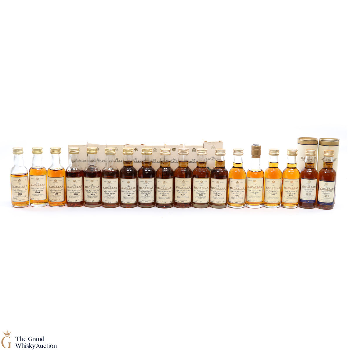 Macallan - 18 Year Old Miniatures 1965 - 1982 (18 x 5cl)