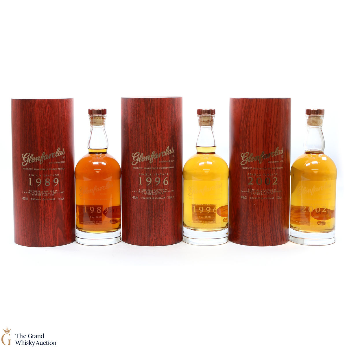 Glenfarclas - Single Vintage Trilogy - 1989, 1996 + 2002 (3 x 70cl)
